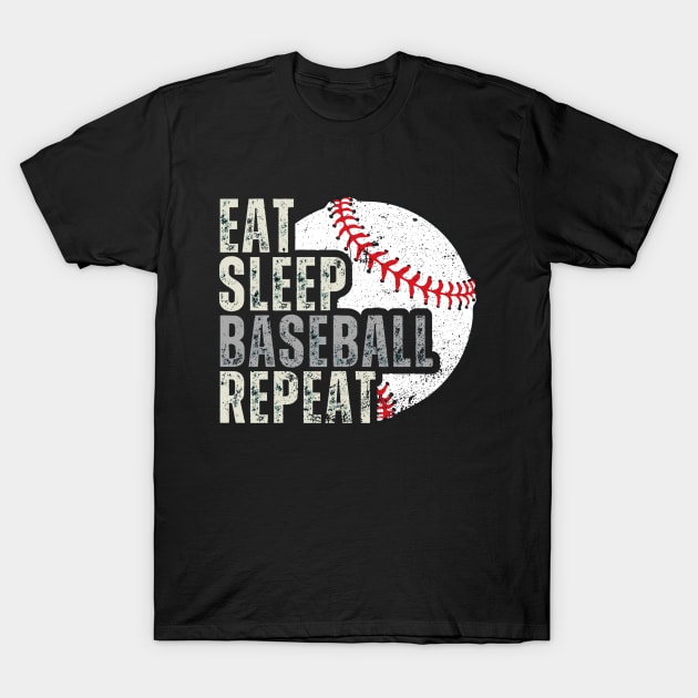 Eat Sleep Baseball Repeat Funny Baseball Player T-Shirt by MetAliStor ⭐⭐⭐⭐⭐